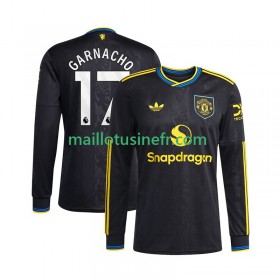 Maillot de Foot Manchester United Alejandro Garnacho 17 Troisième 2025-26 Manches Longues